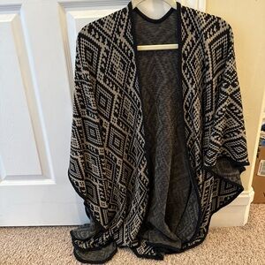 Aztec Sweater Poncho